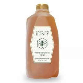 Pure Southern Honey 5 lbs. of 100% Raw, Unfiltered & Unheated Georgia Honey, New 2024 Crop