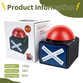 Yeffxior Game Buzzer with Sound Effects Flashing Lights - Quiz Buttons for Talent Shows, Party Contests, Family Feud Trivia and Classroom Games