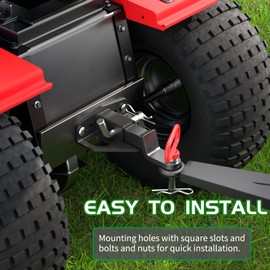 Zero Turn Lawn Mower Hitch with 1 1/4 Hitch Receiver，6mm Thicker Heavy Duty Steel Trailer Receivers Hitch, Compatible with Many Models Lawn Mower, Tractor, Trailer, Golf Cart Etc