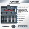 W WIREGEAR Pin Punch Set, Steel Roll Pin Punch Set,