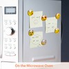 Lesfit Magnetic Emojis, 12 Pack 3D Glass Smiley Emoji Fridge