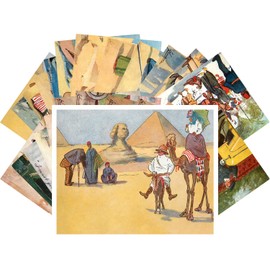 PIXILUV Vintage PostCards 24 pcs Travel and Tourism Vintage Funny Cartoons