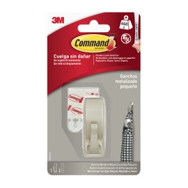 Command Modern Small Brushed Nickel Metal Hook MR01-BN 58221