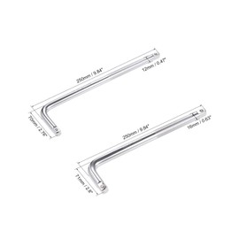 sourcing map 1/2" & 3/8" Drive Socket Breaker Set,L Shape Extension Bar Wrench, CR-V