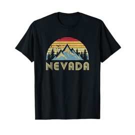 Nevada Tee - Retro Vintage Mountains Nature Hiking T Shirt T-Shirt