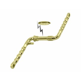 Lowrider NEW! ORIGINAL 165MM BICYCLE LOWRIDER TWISTED ONE PIECE CRANK 6 1/2 IN 3 COLORS. - Gold