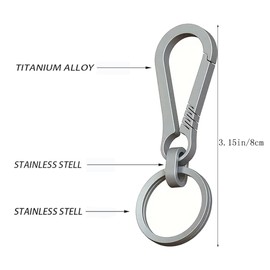 Titanium Keychain, Carabiner Clips Key Chain Heavy Duty Car Key Organizer with Bottle Opener for Men Women (ColorA)