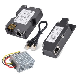 Starlink PoE Injector, 150W GigE Passive PoE Injector for Starlink with Surge and ESD Protection + DC Boost Converter 12V to 48V for Starlink Dish V2 Internet Kit Satellite