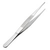 sourcingmap 8-Inch 430 Stainless Steel Straight Pointed Tweezers with Serrated