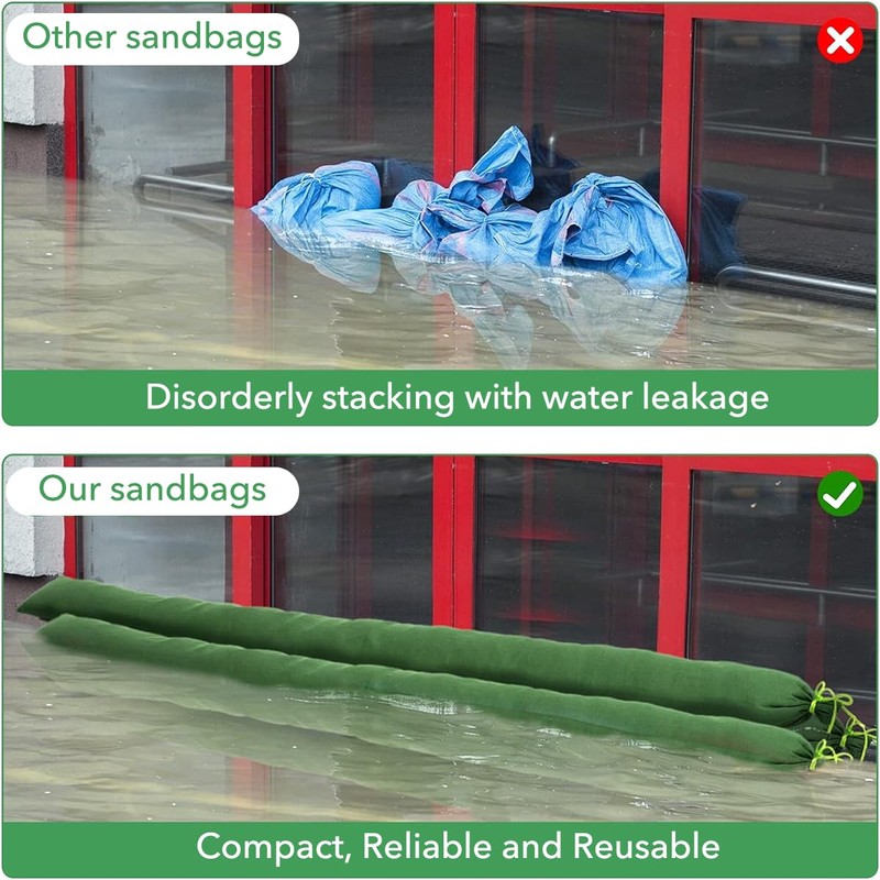 Estresen Sandbags for Filling with Handles, Sandbag, Flood Protection, Silo
