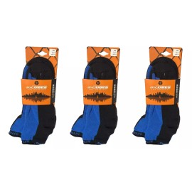 Attitubes Lot 3 Pairs Attitubes Black Blue Crew Footie Ankle Socks L Men 9-12 Women 10-13