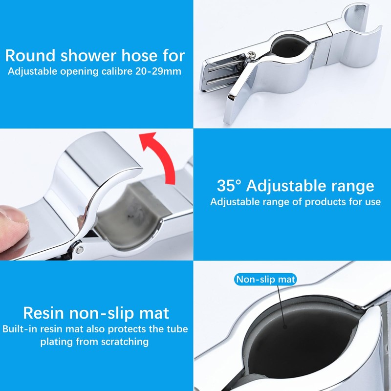 Gearmax Hand Shower Holder, Shower Head Holder, 20-27 mm, Adjustable