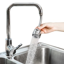 1 Piece Faucet Set, Anti Splash Faucet, 360° Swivel Faucet, Faucet Aerator, Faucet Filter, Sink Accessories for Kitchen and Bathroom