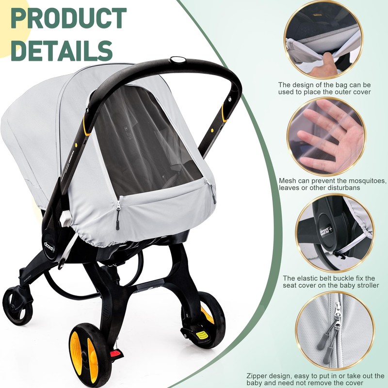 Breathable Baby Car Seat Cover Compatible with Doona Car Seat