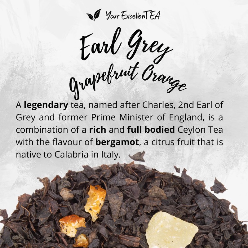 Earl Grey Grapefruit Orange Black Loose Leaf Tea Ceylon Sri