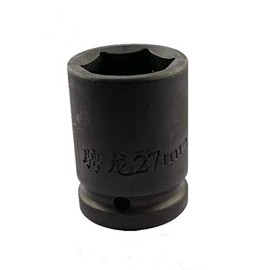 TOOLSTAR Impact Socket, 1/2" 21mm 6-Point Impact Bit Socket 4CM Lengthened Short Drive Impact Socket Wrench Head for Cordless Impact Tools（Pack of 1）