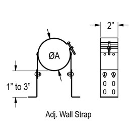 176904 4" Adjustable Wall Strap Pellet Vent