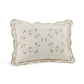 MODERN HEIRLOOM Collection Felisa - Colcha rellena de algodón, Funda estándar, 20 x 26 Pulgadas
