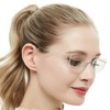 OCCI Chiari Titanium Glasses, Date Glasses, No Degree, Rimless, Men's,