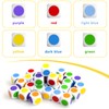 QUTHZZHY Dice 30 Pieces, Colour Cube, 6 Colours, Cube Set,