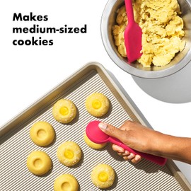 OXO Good Grips Medium Silicone Cookie Scoop & Small Spatula Set​, Medium Cookie Scoop & Small Spatula, Red