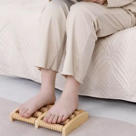 LEDON Wooden Roller Foot Massager Stress Relief Health Therapy Relax 10 Unique Rollers