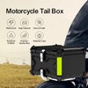 TINGPAI Motorcycle Top Case Set，Including Tail Box、Base Bracket、Backrest、Bag，Waterproof Aluminum Handle