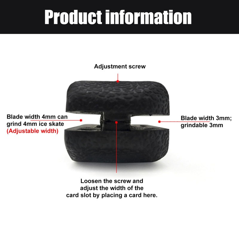 UEKPDM 1pc Ice Skates Blade Sharpener Portable Width Adjustable Ice