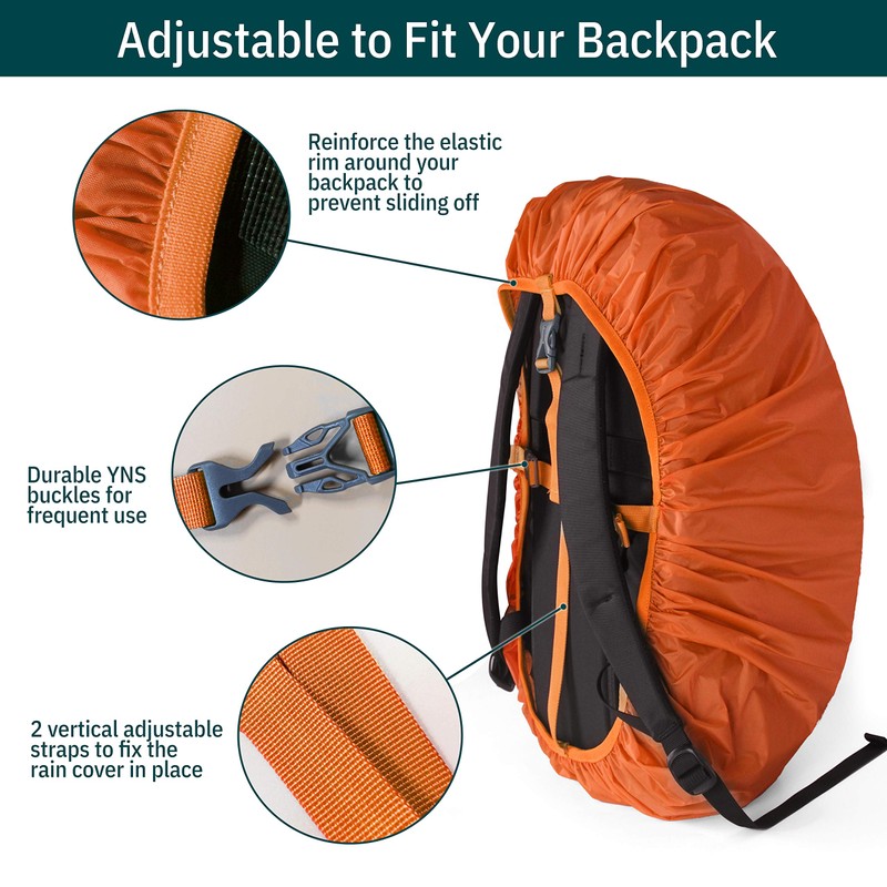 Unigear Rainproof Backpack Cover, 10-90L Waterproof Dustproof Durable Abrasion Resistant