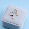 Yheakne Boho CZ Moon Star Earrings Crystal Moon Huggie Hoop