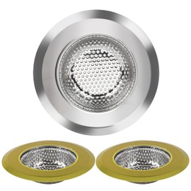 Kitchen Sink Strainer 3 Pack, 4.5 Inch/11.5cm Stainless Steel Sink Drain Strainer Kit Food Catcher for Kitchen Sink