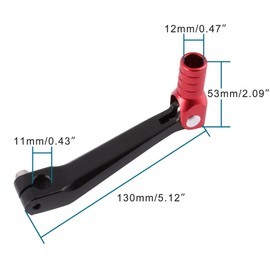 GOOFIT Red Black Lever Gear Lever Aluminium Alloy Gear Lever Pedal Folding Air-Cooled Water-Cooled Replacement for 250 Huayang Series T2 T4 Motorbike ATV Dirt PitBike