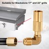 Gosknor Propane Elbow Adapter for Blackstone, Brass 3/8" Male Flare