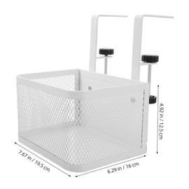 jojofuny Under Desk Storage Shelf Clamp Organizer Basket for Phones Cables Office Supplies Multifunctional Desktop Storage for Tidy Workspaces