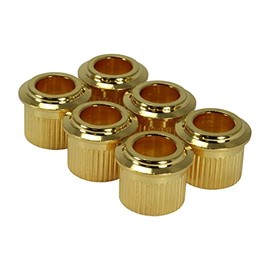 Guitar 10mm OD x 1/4" ID Tuning Machine Press-in Conversion Bushings - Gold