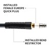 aunstarwei Air Compressor Hose Polyurethane(PU) Recoil Grey with 1/4" Europe
