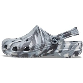 Crocs Unisex Classic Marbled Tie-Dye Clog, Light Grey/Multi, 6 Men/8 Women