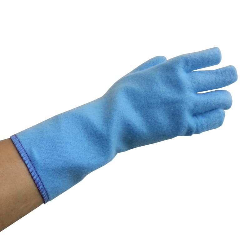 Rubber Gloves, Pink Household Gloves with Cotton Flock Lining for