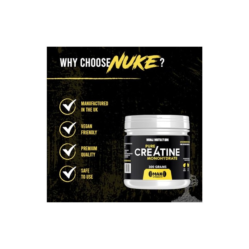 Nuke Nutrition Creatine Monohydrate Powder 300g - Micronised