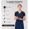 Syntus 12 Pack Bib Apron, Unisex Aprons Adjustable Waterdrop Resistant