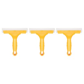 HARFINGTON 3pcs Squeegee 6 Inch Length Auto Water Blade Shower Squeegee with Non-Slip Handle for Car Windshield Window Cleaner Glass Door, Yellow