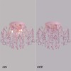 Q&S Mini Chandelier Crystal,Semi Flush Mount Pink Girl Chandelier, Small