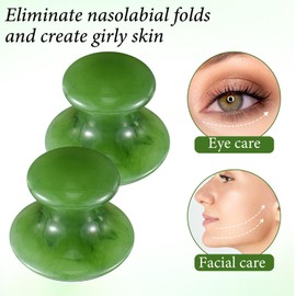 HJZHII 2 Stück Pilz-Form Gua Sha Massagewerkzeug, Natual Guasha Stein, Rosenquarz Gesichtsroller Rosenquarz Für Gesicht Hals Augen Beauty Spa Entspannende Verbesserung Von Feinen Linien