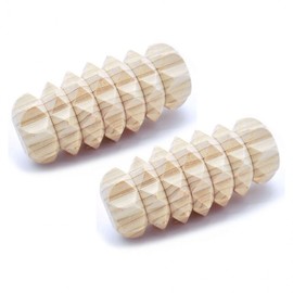 Korean Hinoki Wood Hand & Foot Acupressure Massager, Gua Sha Tool & Palm Roller 1 piece 2ea