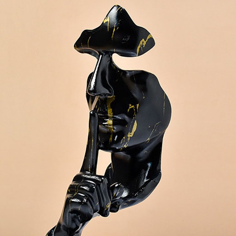 Thinker Statue Vivid Shape Compact Synthetic Resin Attractive Decorative Silence