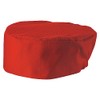 Winco CHPB-3RR Ventilated Pillbox Chef Hat, Standard Size, Red