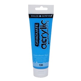 Daler-Rowney Graduate Acrylic Paint, Plastic Tube, 4oz - 120 ml, Coeruleum Blue Hue
