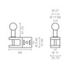 MICEL - 92541 – Railing Holder Set for Awnings, Includes