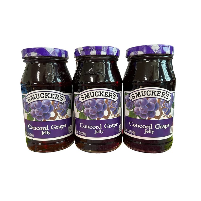 Smucker's Concord Grape Jelly 12 Oz. Pack Of 3.