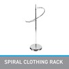 SSWBasics Sleek Chrome Spiral Clothing Rack - 29 Ball Retail